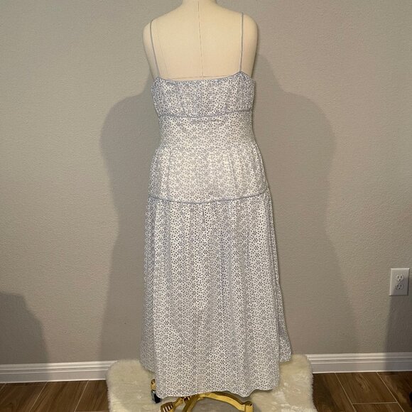 Doen Benoit Midi Length Dress, Light blue and white, size XXL - Picture 4 of 7